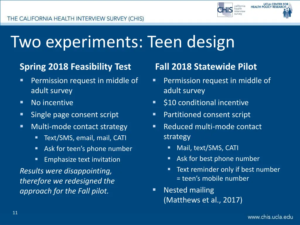 two experiments teen design