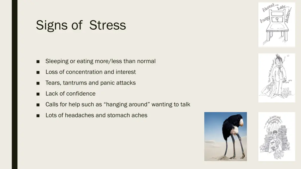 signs of stress