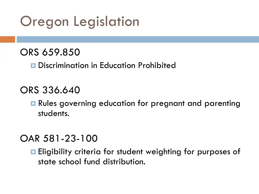 oregon legislation