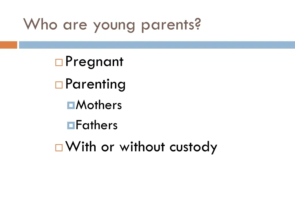 who are young parents