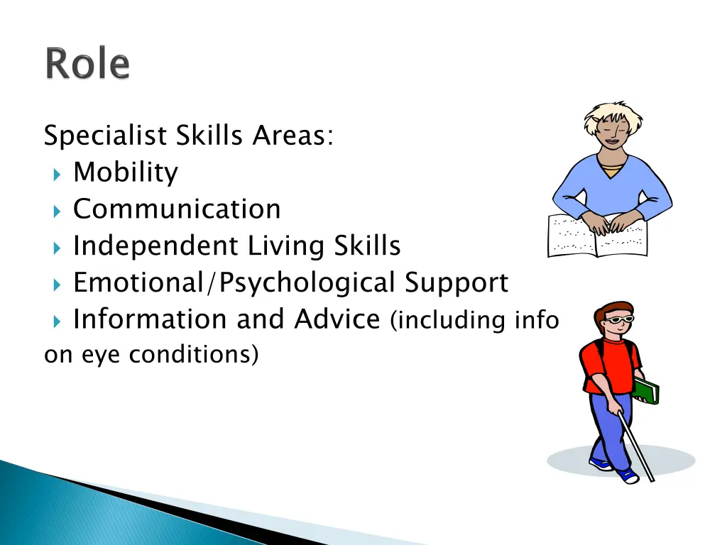 specialist skills areas mobility communication