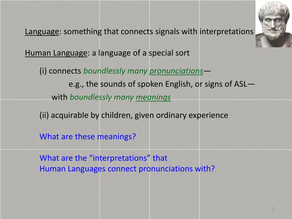 language something that connects signals with