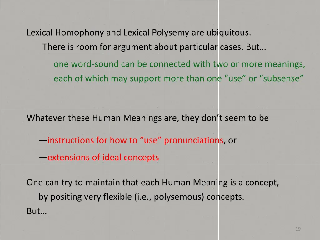 lexical homophony and lexical polysemy