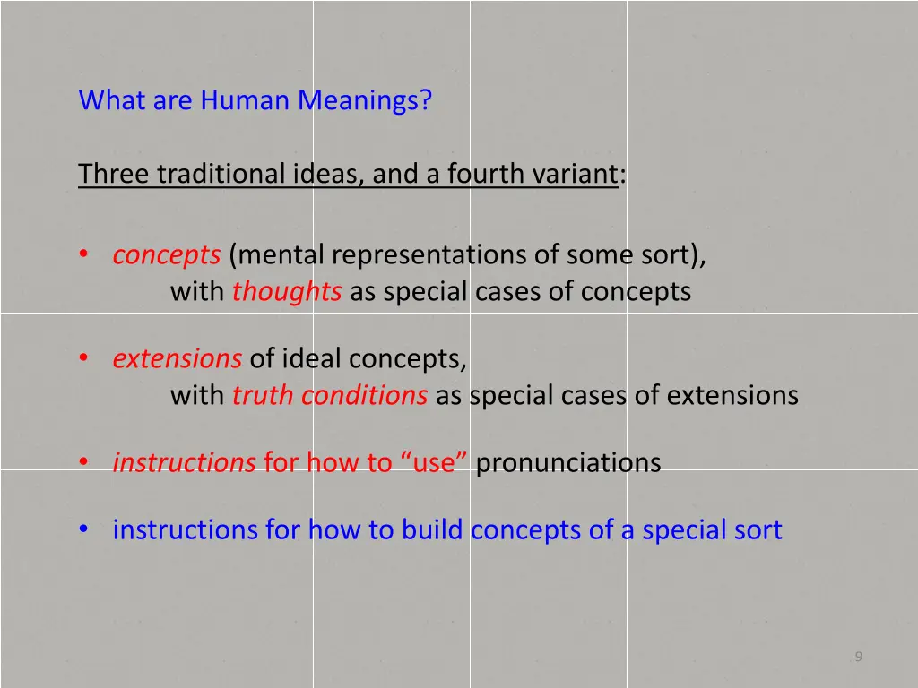 what are human meanings 1