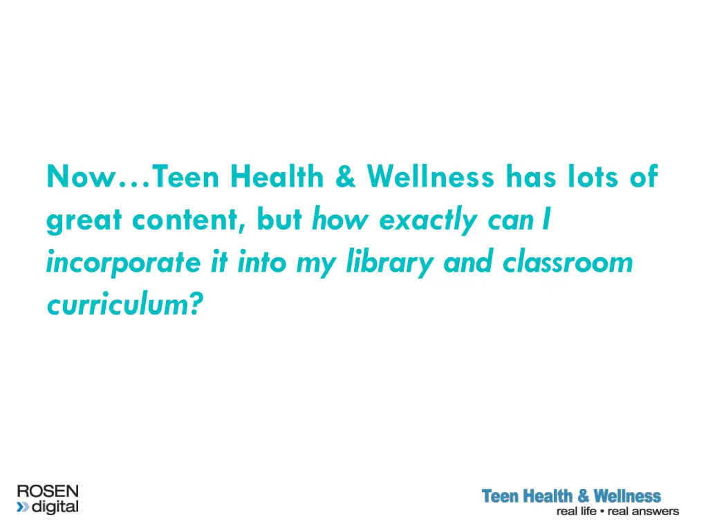 now teen health wellness has lots of great