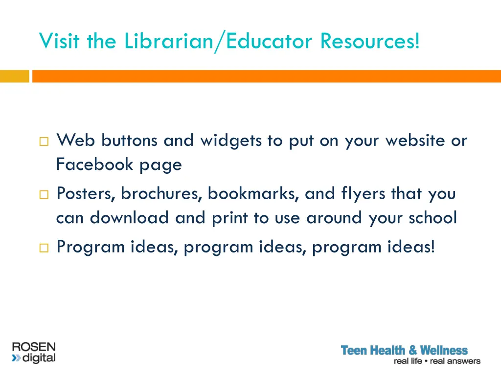 visit the librarian educator resources