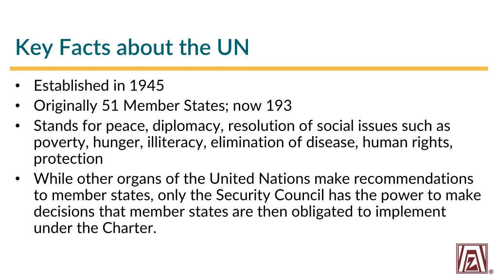 key facts about the un