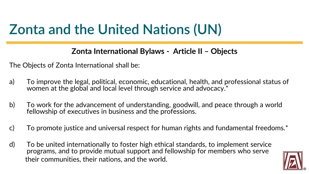 zonta and the united nations un