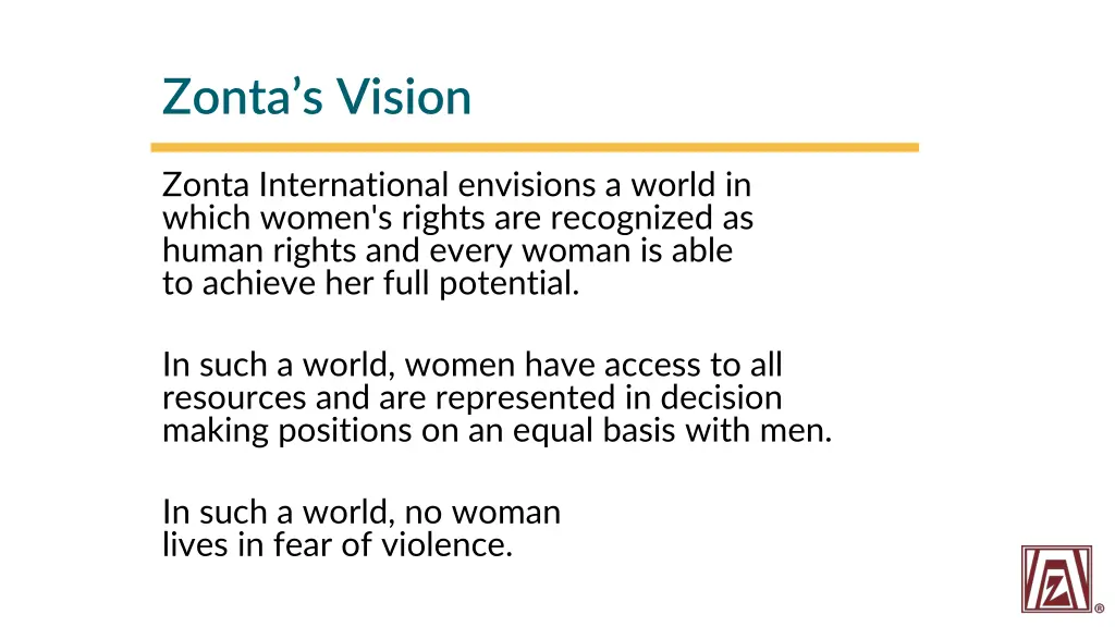 zonta s vision