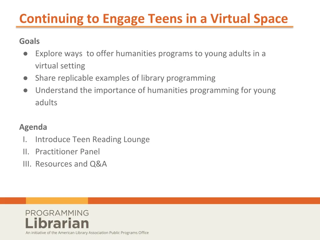 continuing to engage teens in a virtual space