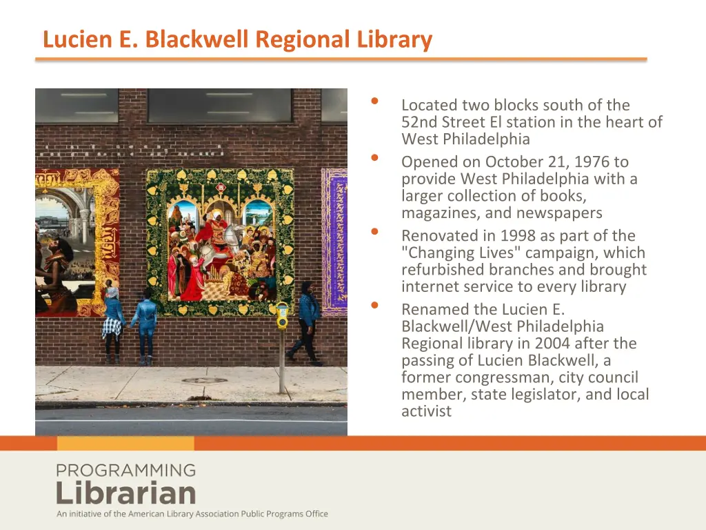 lucien e blackwell regional library