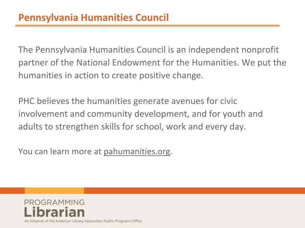 pennsylvania humanities council