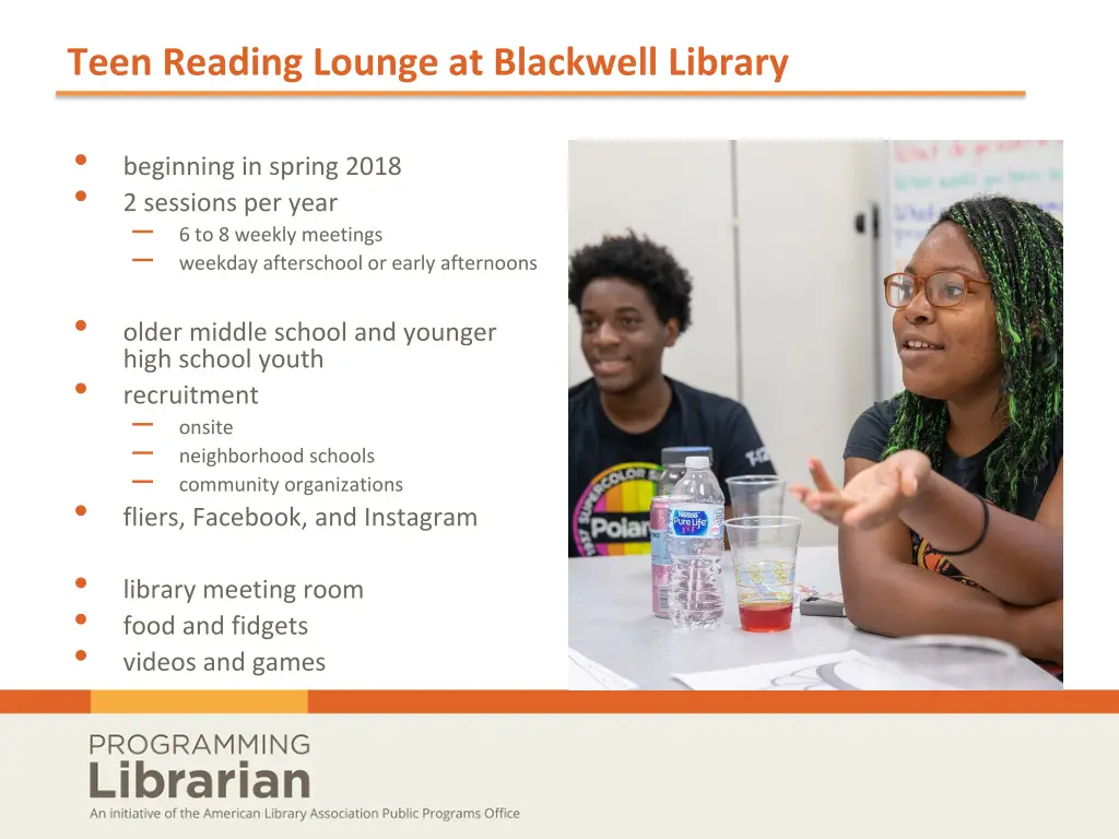 teen reading lounge at blackwell library 1