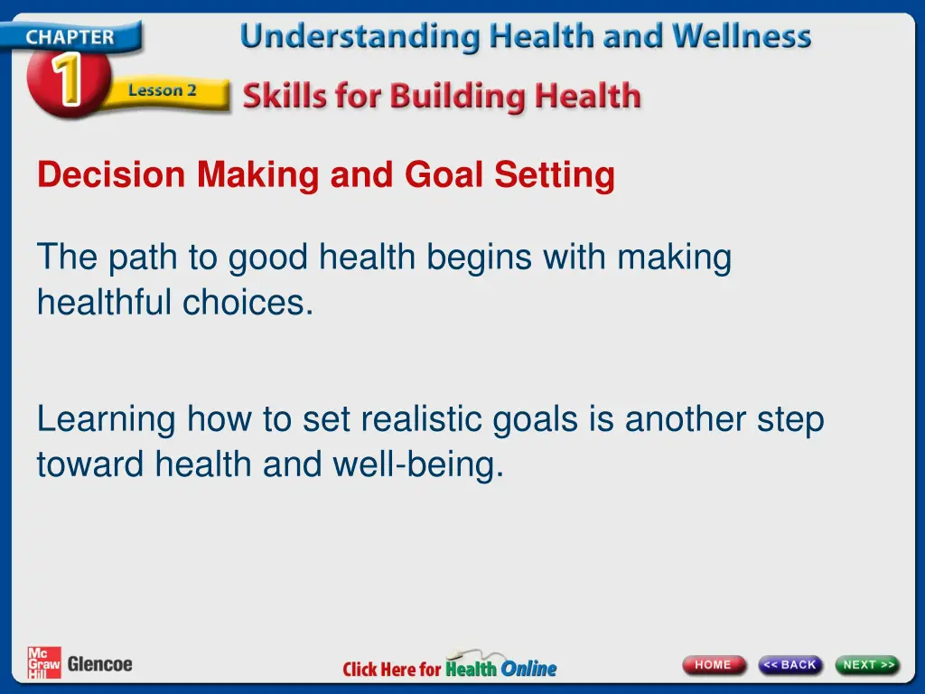 decision making and goal setting