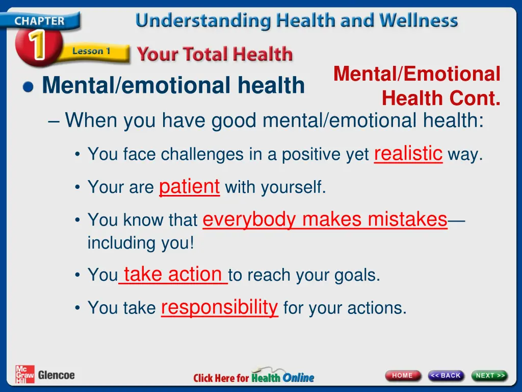 mental emotional health cont