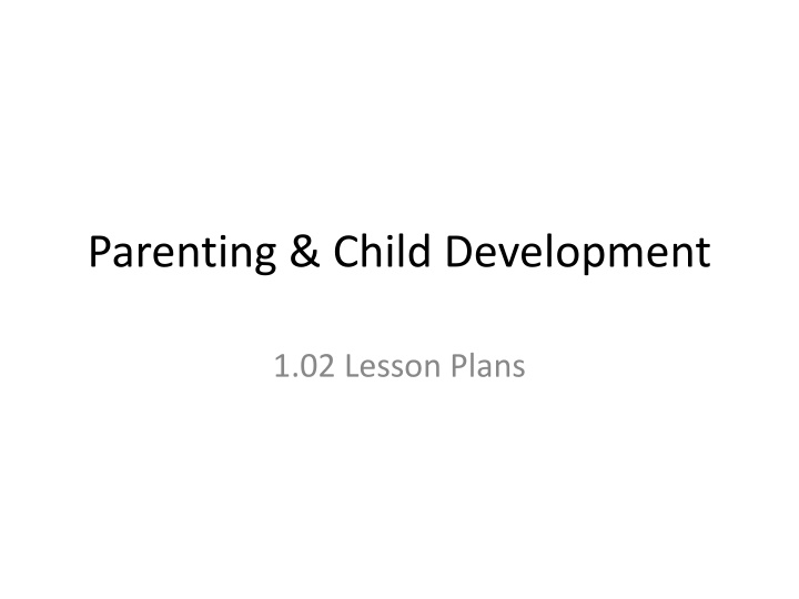 parenting child development