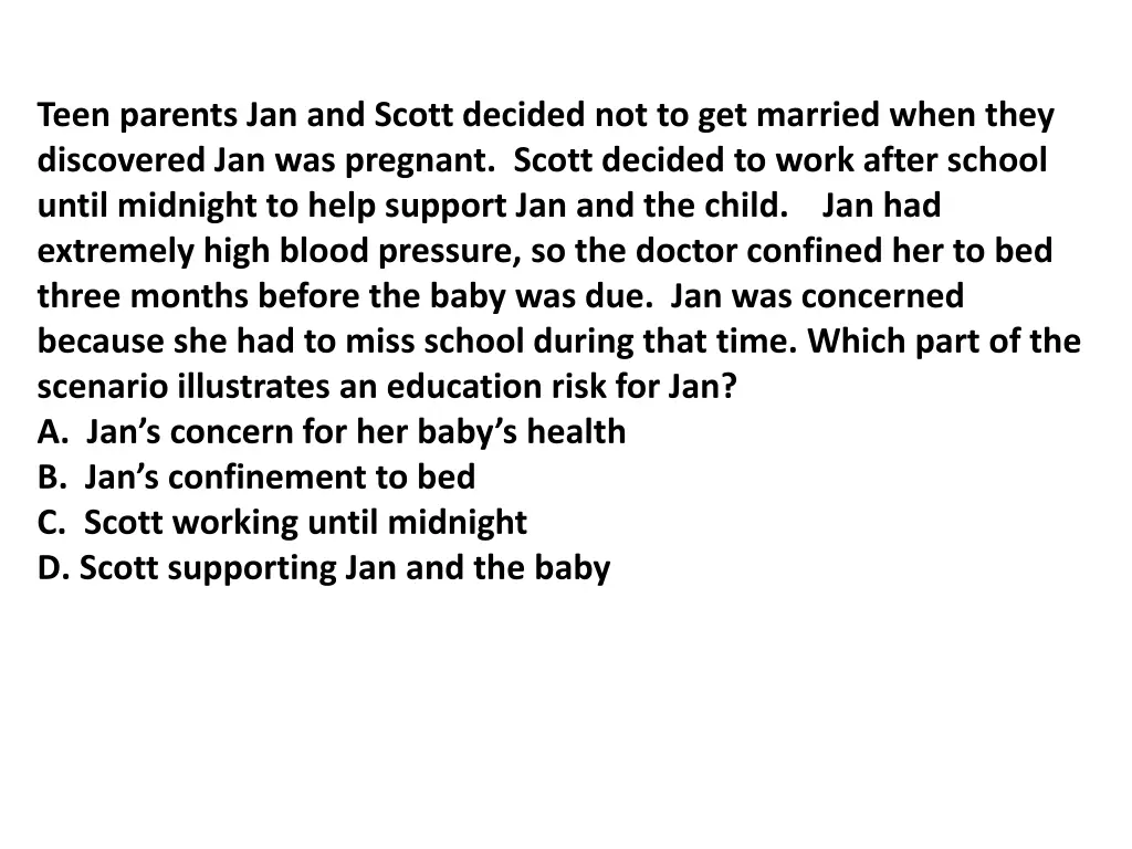 teen parents jan and scott decided