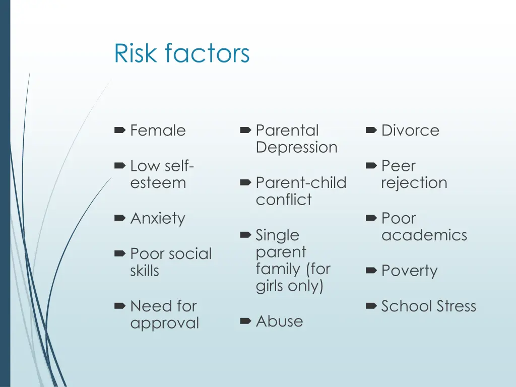 risk factors