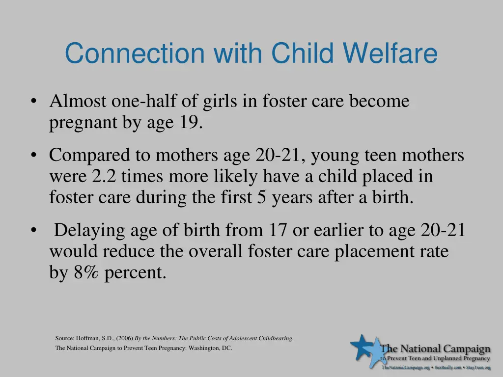 connection with child welfare