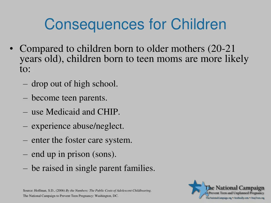 consequences for children