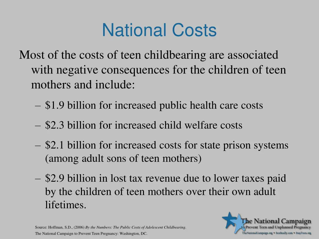 national costs