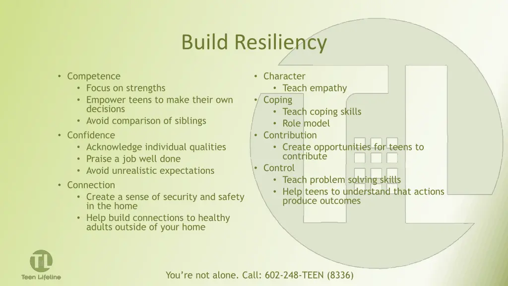 build resiliency