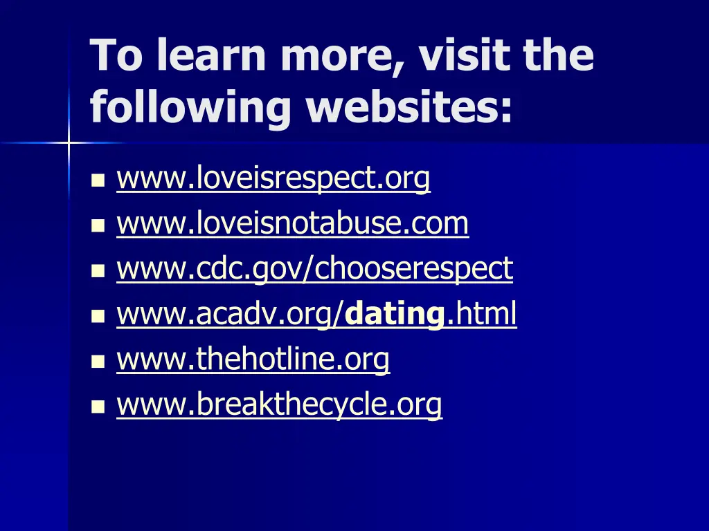 to learn more visit the following websites