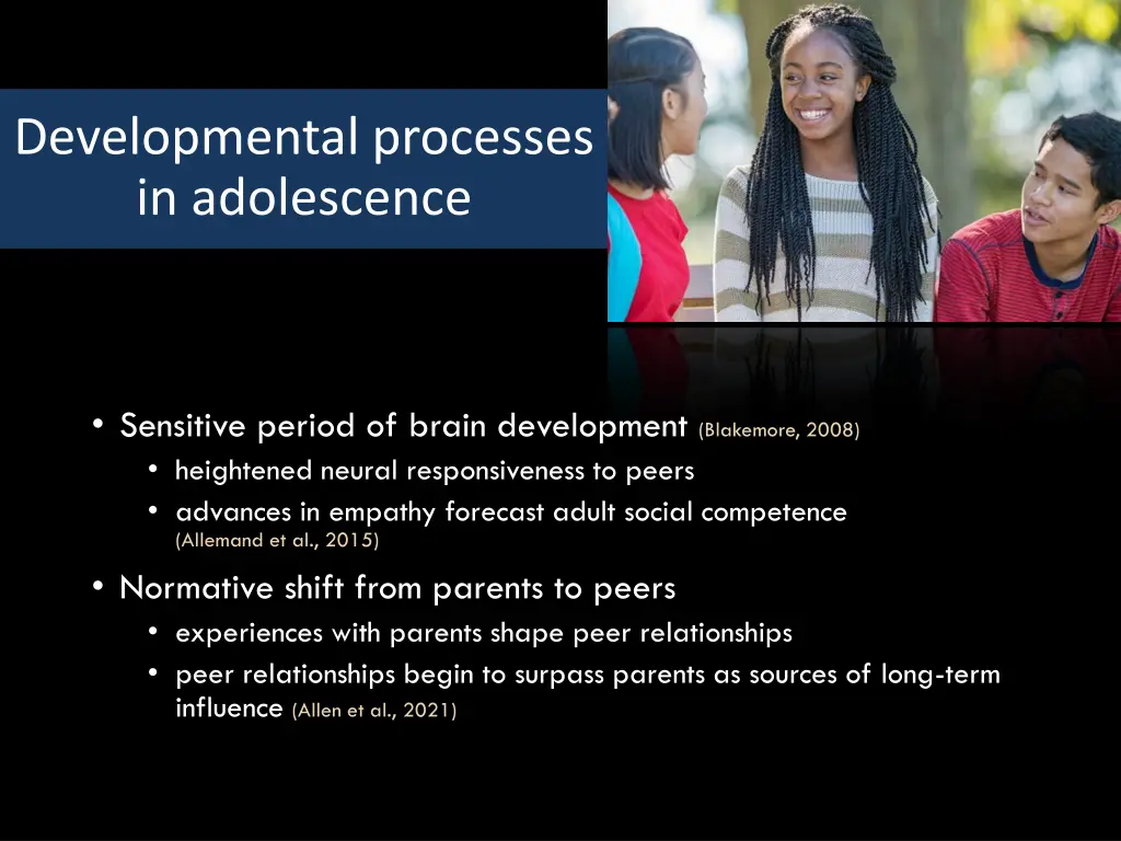 developmental processes in adolescence