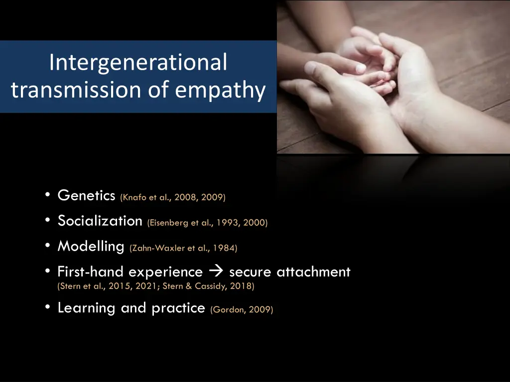 intergenerational transmission of empathy