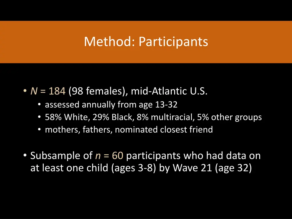 method participants