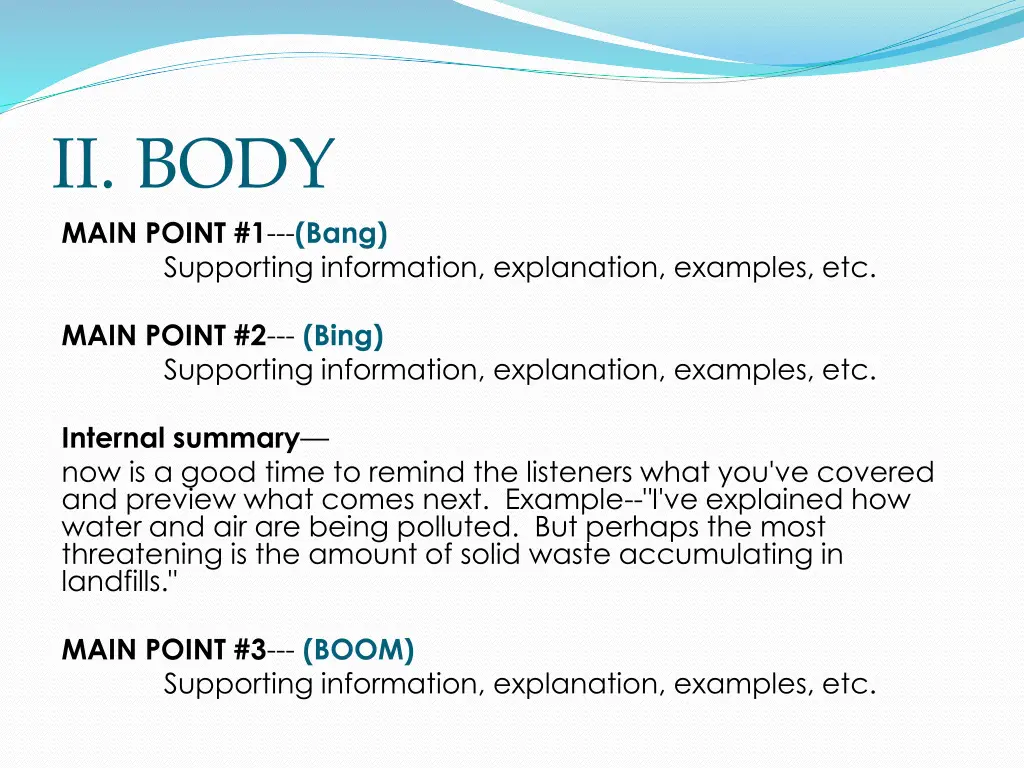 ii body main point 1 bang supporting information