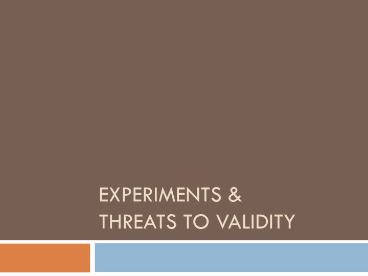 experiments threats to validity