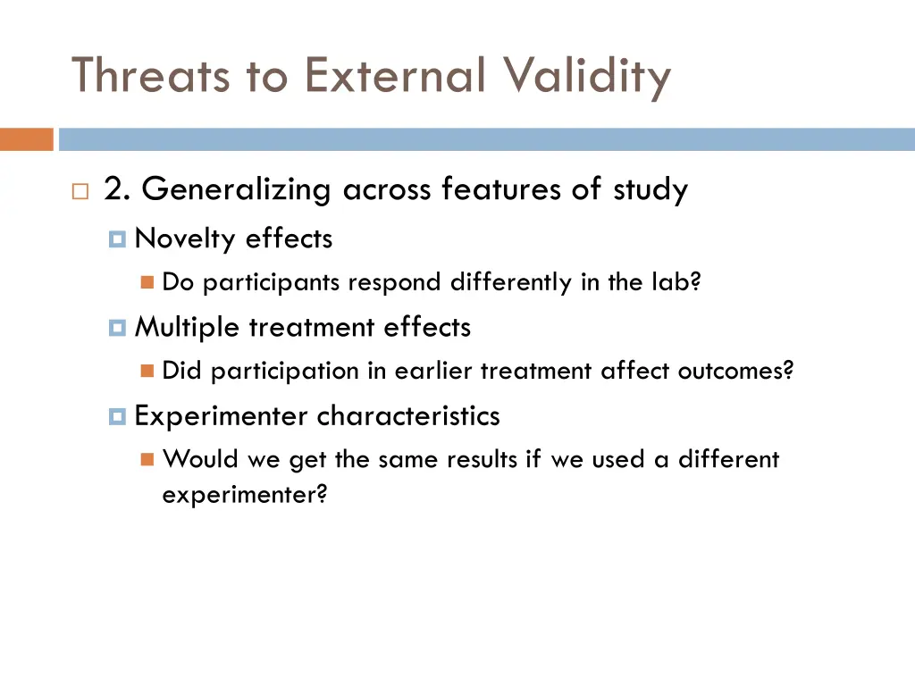 threats to external validity 1