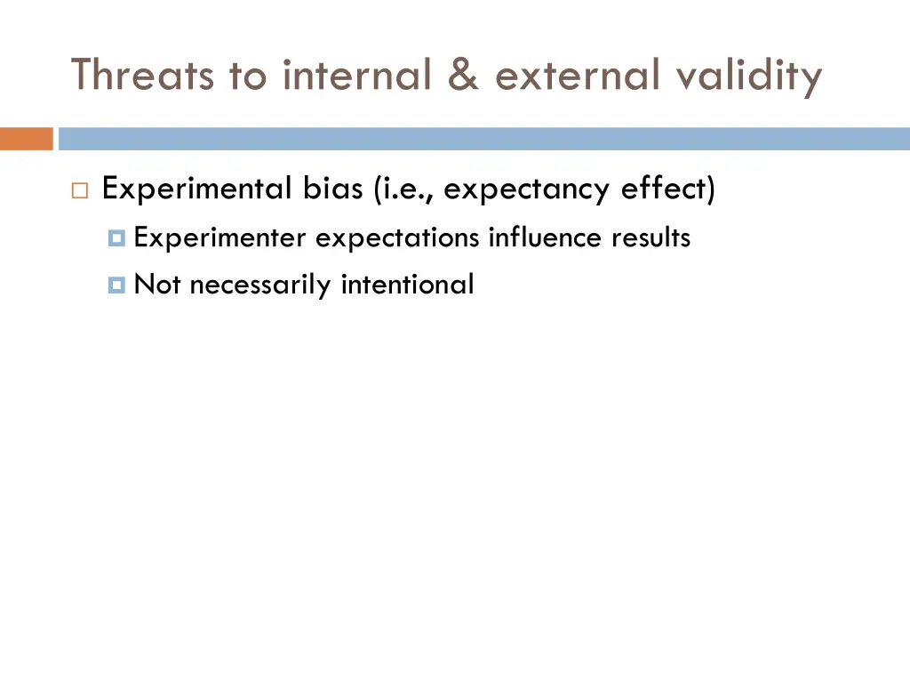 threats to internal external validity