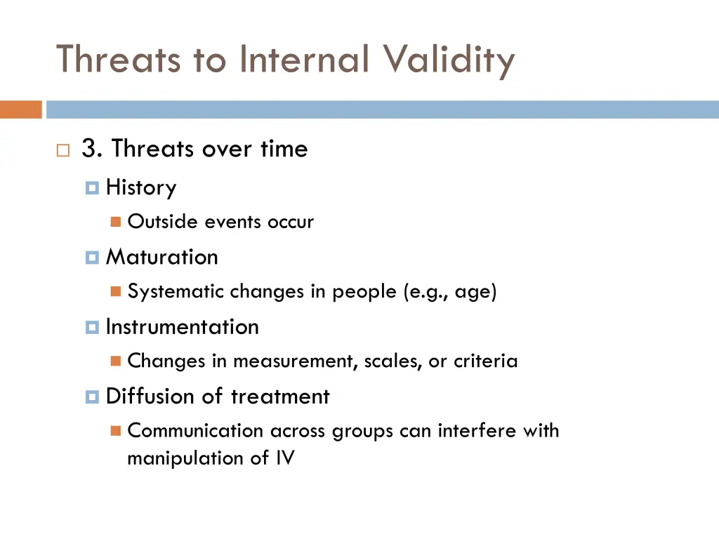 threats to internal validity 1