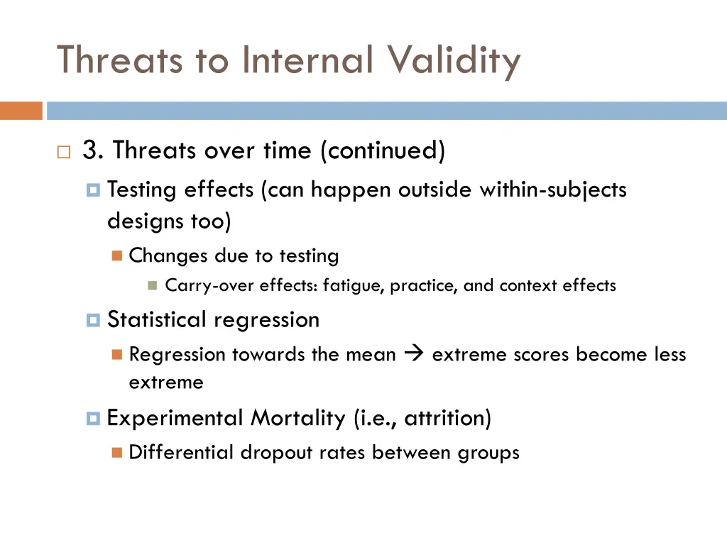 threats to internal validity 2