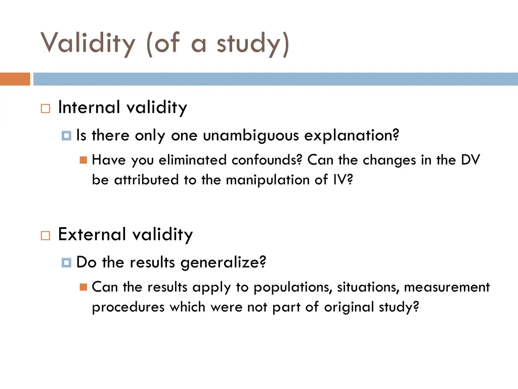 validity of a study 1