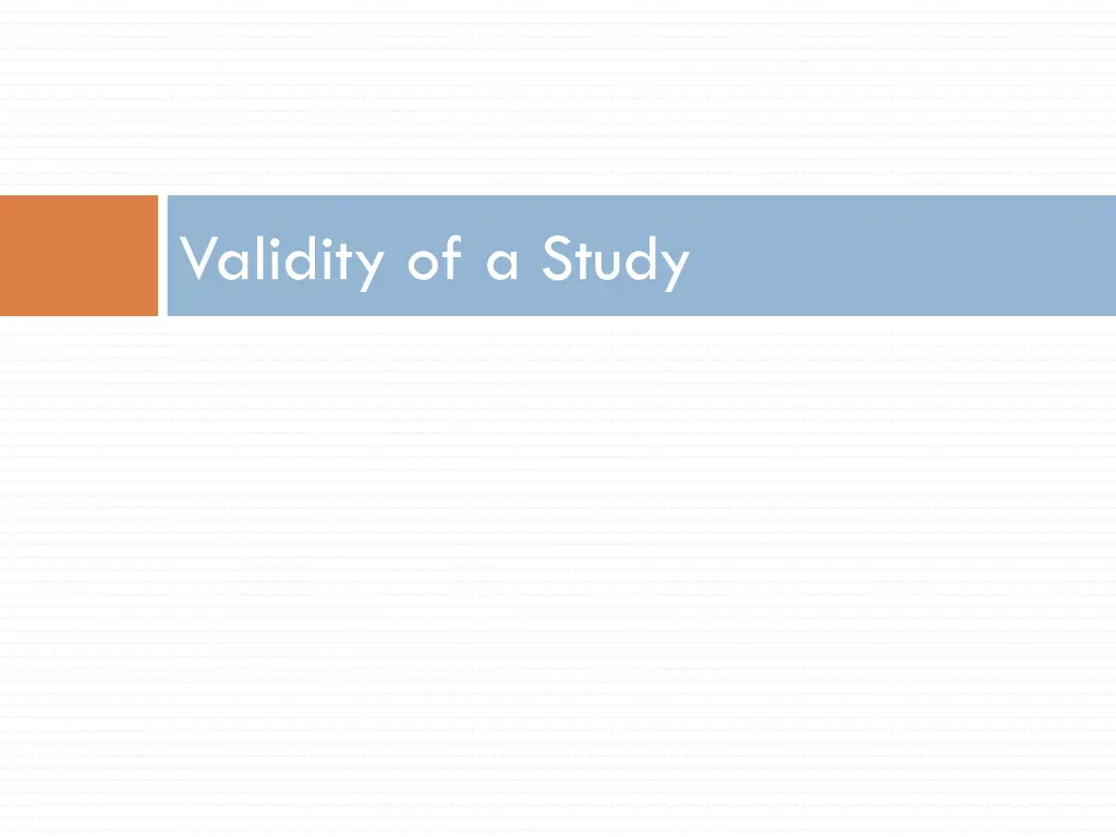 validity of a study