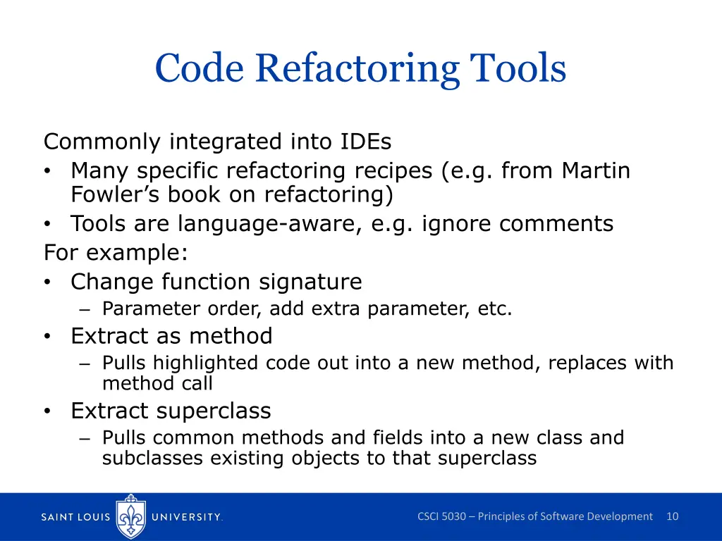 code refactoring tools