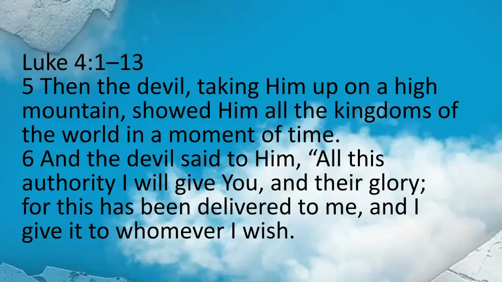 luke 4 1 13 5 then the devil taking