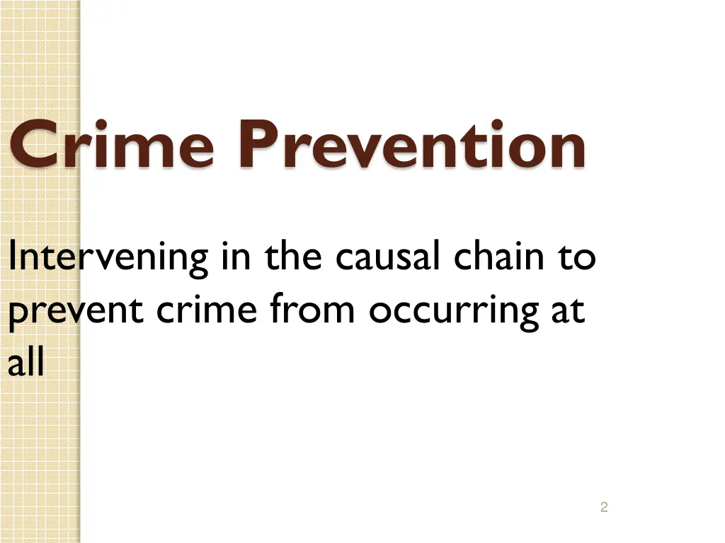 crime prevention