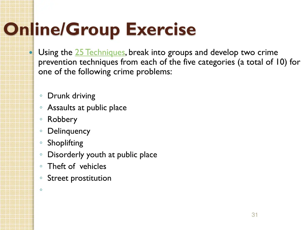 online group exercise