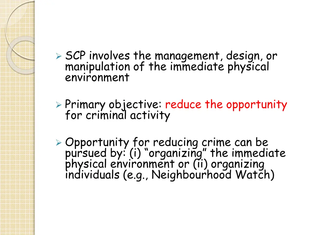 scp involves the management design