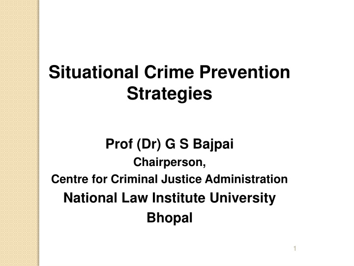 situational crime prevention strategies