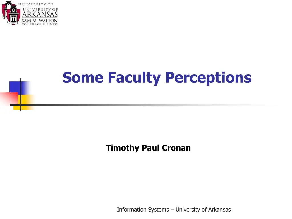 some faculty perceptions