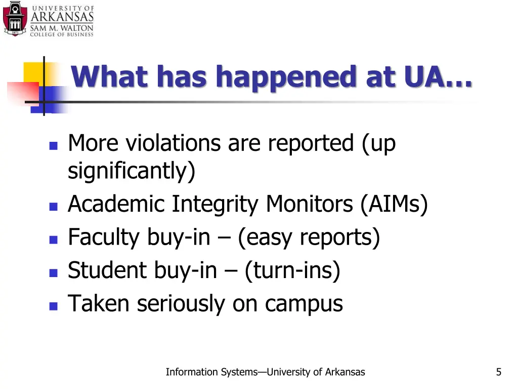 what has happened at ua