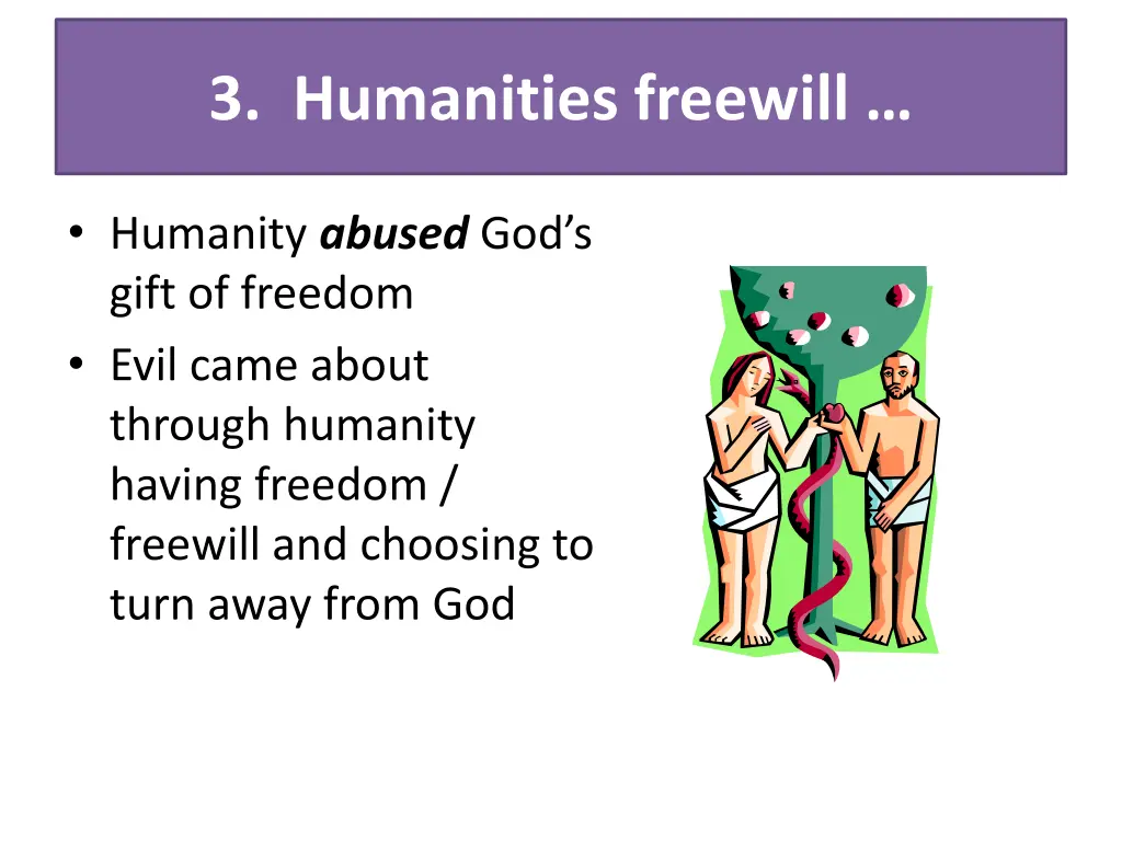 3 humanities freewill