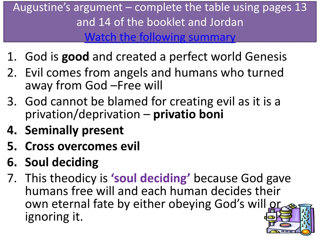 augustine s argument complete the table using