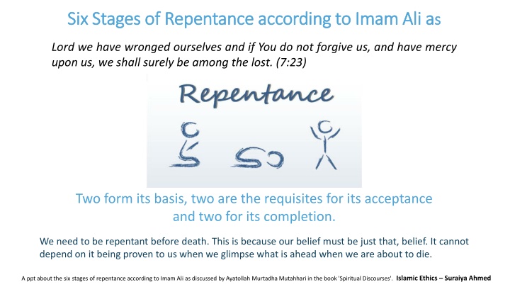 six stages of repentance according to imam