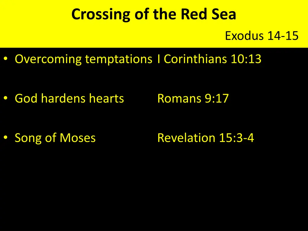 crossing of the red sea